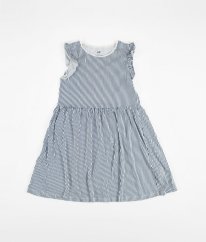 Bílomodré proužkované šaty H&M