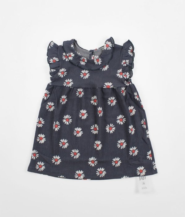 Modrošedé šaty s květy GEORGE