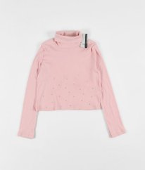 Růžový žebrovaný rolák s kamínky RIVER ISLAND