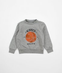 Šedá mikina s flitrovým míčem