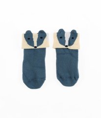 Modré froté ponožky