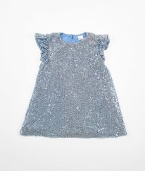 Svetlomodré flitrové šaty so spodničkou NEXT