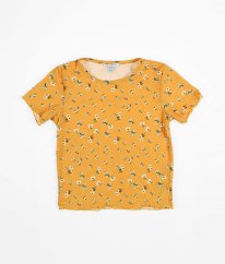 Okrové tričko s květy PRIMARK