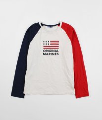 Bílomodročervené triko ORIGINAL MARINES