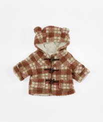 Béžový beránkový kabát NEXT