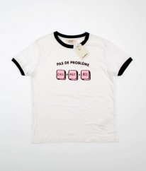 Smetanové tričko s obrázkem PULL & BEAR
