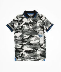 Šedé maskáčové piké polo tričko F&F