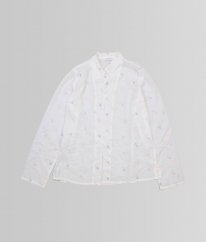 Bílá lehká košile s vyšitými květinkami BRUMS