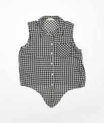 Černobílá kostičkovaná halenka H&M