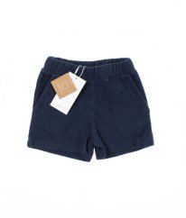 Modré počesané teplé kraťasy z biobavlny NAME IT