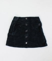 Černomodrá sametová sukně F&F