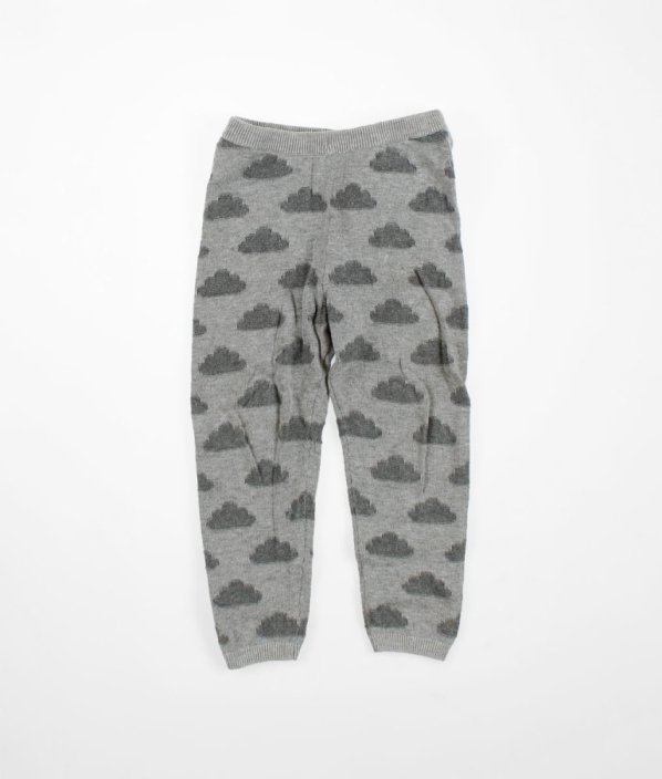 Šedé svetrové kalhoty s obláčky H&M