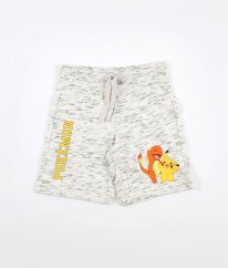 Šedé žíhané mikinové kraťasy POKÉMON
