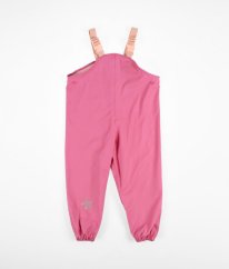Růžové pogumované kalhoty s laclem