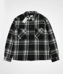 Černobílá károvaná teplá košilová bunda jaro/podzim JACK & JONES
