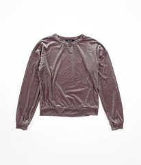 Fialovostříbrná sametová halenka/triko NEW LOOK