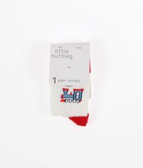 Bíločervené ponožky NUTMEG
