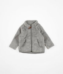 Sivá plyšová mikina/bundička H&M