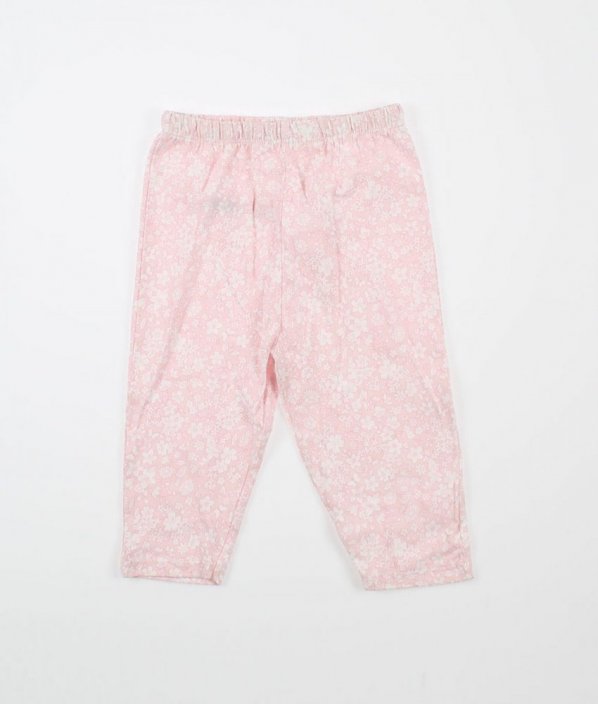 Růžové pyžamové kalhoty s květy NUTMEG