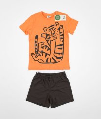 Oranžovošedé pyžamo z biobavlny C&A