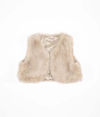 Béžová plyšová vesta H&M