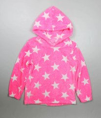 Růžová mikina/pyžamové triko s hvězdičkami
