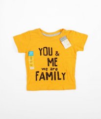 Okrové tričko s nápisom PRIMARK