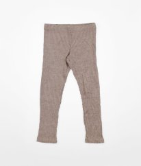 Světle hnědé žebrované svetříkové legíny H&M