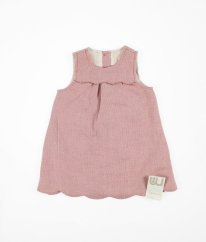 Růžové silnější šaty se stříbrnou nití MOTHERCARE