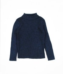 Tmavo modrý svetríkový rolák s trblietaním TÚ