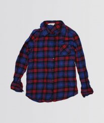Modročervená károvaná košile H&M
