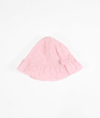 Růžový krajkový klobouček NUTMEG