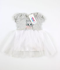 Šedobílé šaty NEW BABY