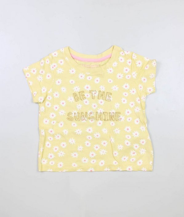 Vanilkové tričko s květy PRIMARK