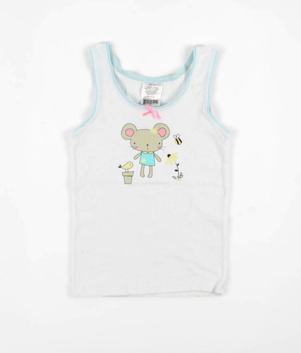 Biele dievčenské tielko s obrázkom