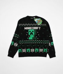 Černý silný svetr MINECRAFT