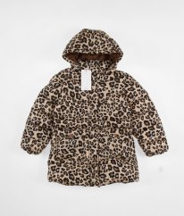 Béžová leopardia zimná bunda NAME IT