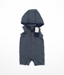 Modrý kraťasový overal s kapucňou F&F