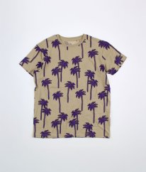Béžové tričko s palmami PRIMARK