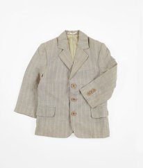 Béžové lněné společenské sako