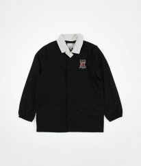 Černá velmi lehká bunda s odnímatelným límcem jaro/podzim OVS