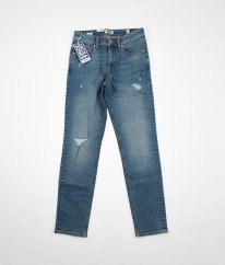 Modré slim džínsy JACK & JONES