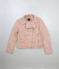 Růžová velurová bunda jaro/podzim PRIMARK