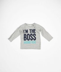 Šedé triko s nápisem GEORGE