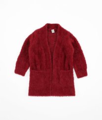 Vínový plyšový svetrový přehoz TU