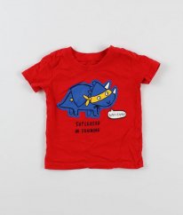 Červené tričko s dinosaurem GEORGE