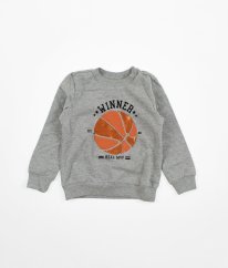 Šedá silnější mikina s flitrovým obrázkem