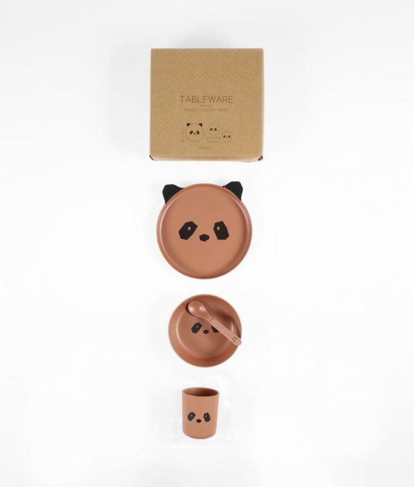 Smetanový set bambusového nádobí panda LIEWOOD