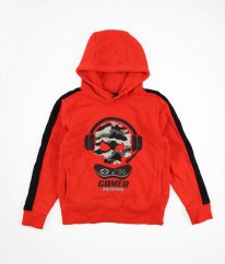 Červená silná mikina s flitrovým obrázkom NEXT