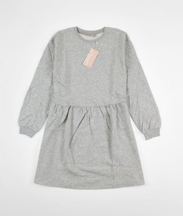 Šedé silnější mikinové šaty ONLY